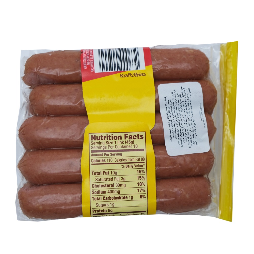 Oscar Mayer Classic Wieners 453g (Contains Pork) back image