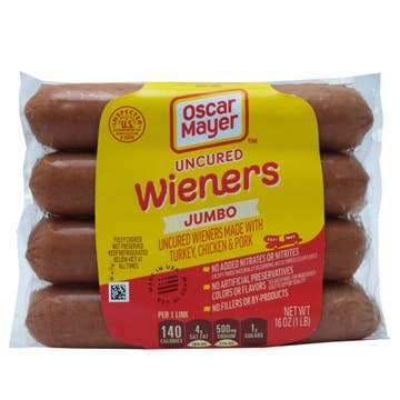 Oscar Mayer Jumbo Wieners 453g (Contains Pork) - Available at Alosra Online Supermarket