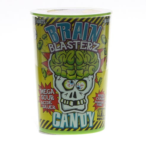 Brain Blasterz Mega Sour Candy Container 48g - Available at Alosra Online Supermarket