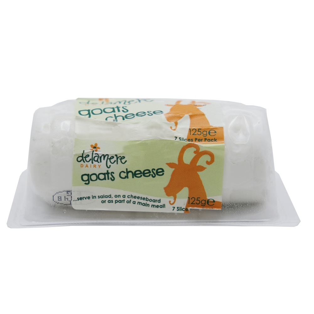 Delamere Dairy Natural Mini Goats Cheese 125g back image