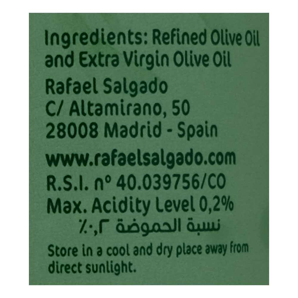 Rafael Salgado Extra Light Olive Oil 750ml back image