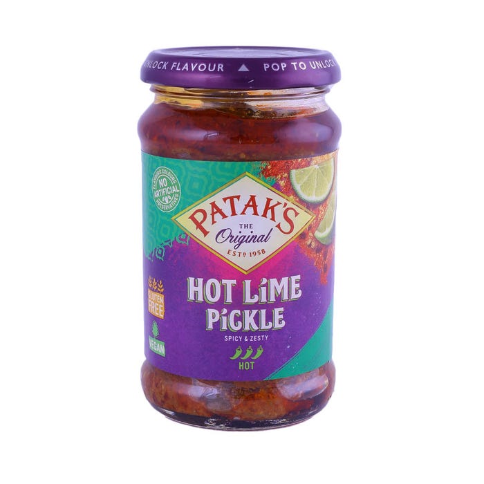 Pataks Hot Lime Pickle 283g - Available at Alosra Online Supermarket