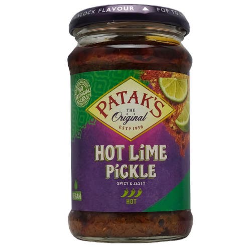 Pataks Hot Lime Pickle 283g - Available at Alosra Online Supermarket