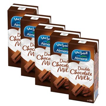 Almarai Uht Double Chocolate Milk 200ml [18 Pack] - Available at Alosra Online Supermarket