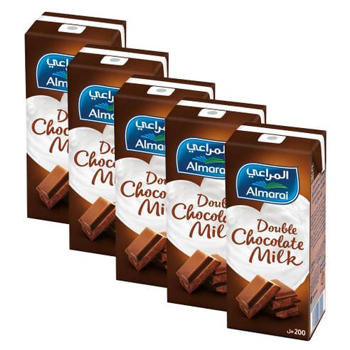 Almarai Uht Double Chocolate Milk 200ml [18 Pack] - Available at Alosra Online Supermarket