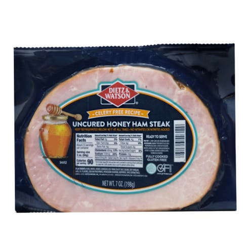 Dietz & Watson Honey Cured Ham Steak 198g [Contains Pork] – Available at Alosra Online Supermarket