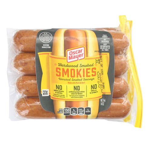 Oscar Mayer Smokies Smoked Sausage 14oz (Contains Pork) – Available at Alosra Online Supermarket