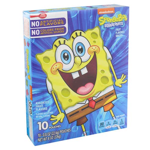 Betty Crocker Sponge Bob Fruit Snacks 226g - Available at Alosra Online Supermarket