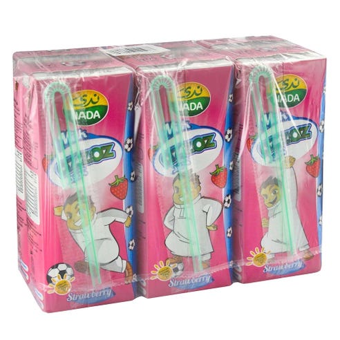 Nada Azzoz Strawberry Milk 200ml - Available at Alosra Online Supermarket