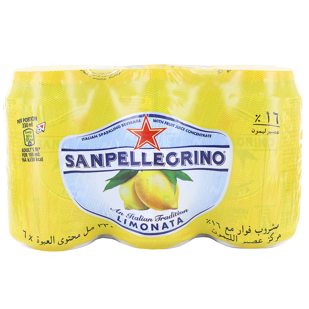 Sanpellegrino Limonata Sparkling Drink [6 Pack] - Available at Alosra Online Supermarket