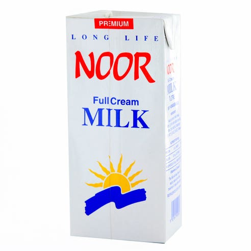Noor Long Life Full Cream Milk 1L - Available at Alosra Online Supermarket