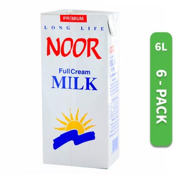 Noor Full Cream Milk 1L [6 Pack] - Available at Alosra Online Supermarket