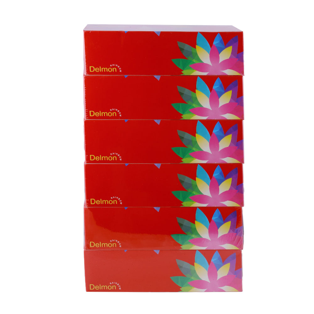 Delmon Facial Rainbow Tissue 150's 2Ply back image