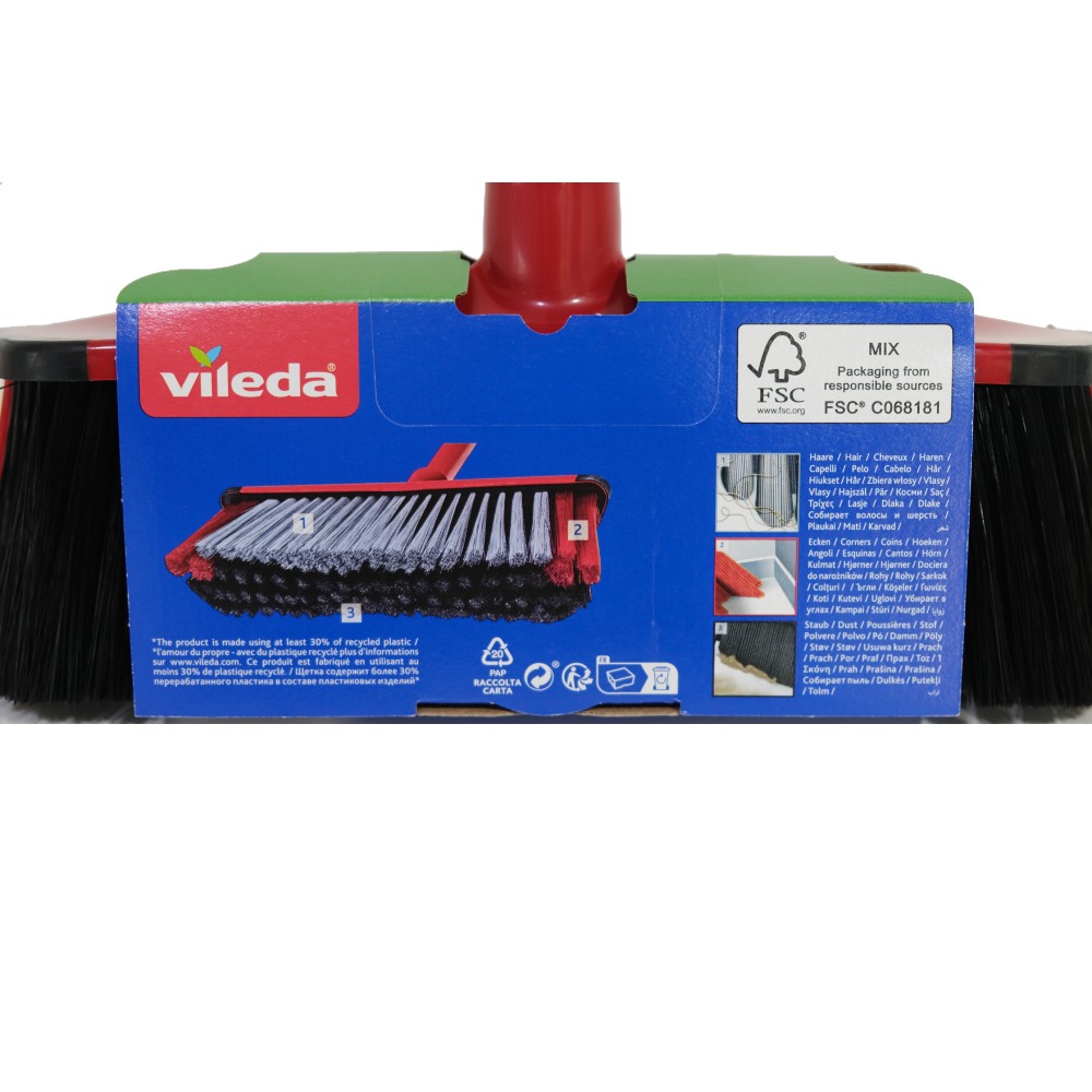 Vileda 3 Action Broom With Handle [Special Offer] right side image