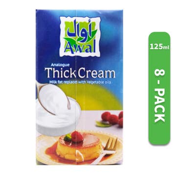 Awal Thick Cream 125ml [8 Pack] - Available at Alosra Online Supermarket