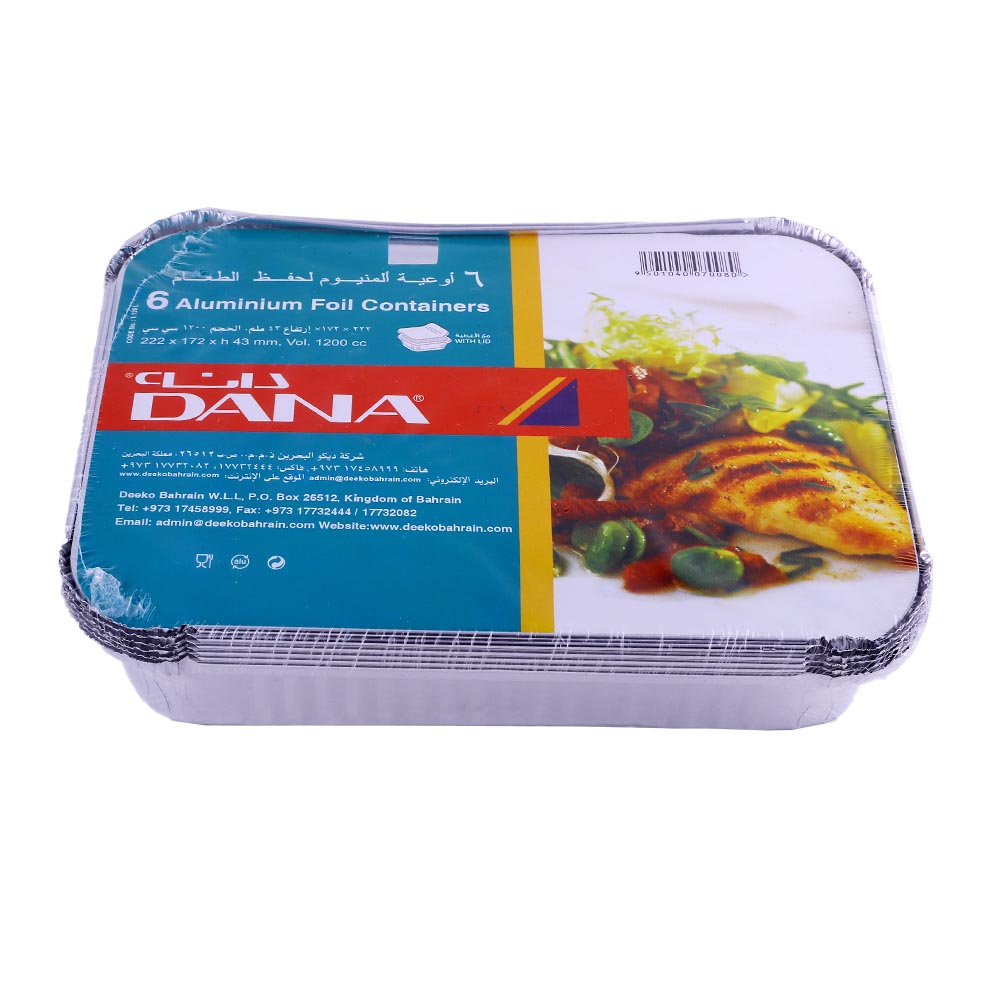 Dana Aluminium Foil Containers 47mm 6's back image