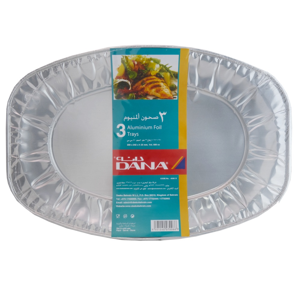 Dana Aluminium Foil Trays 3's - Available at Alosra Online Supermarket