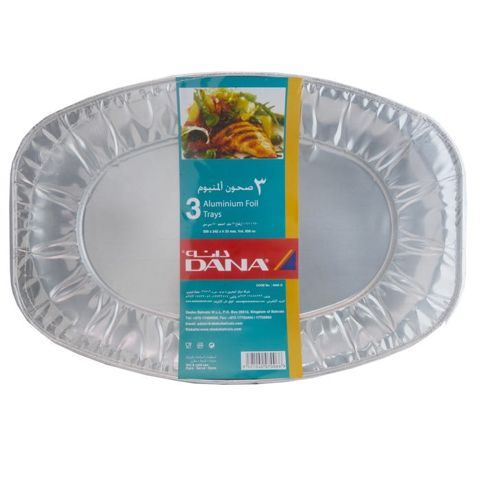 Dana Aluminium Foil Trays 3's - Available at Alosra Online Supermarket