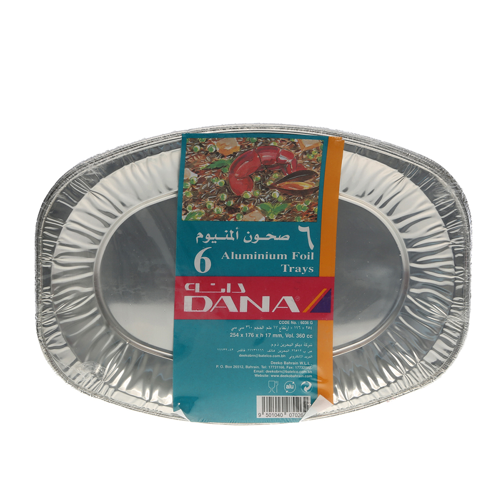 Dana Aluminium Foil Tray 6's - Available at Alosra Online Supermarket