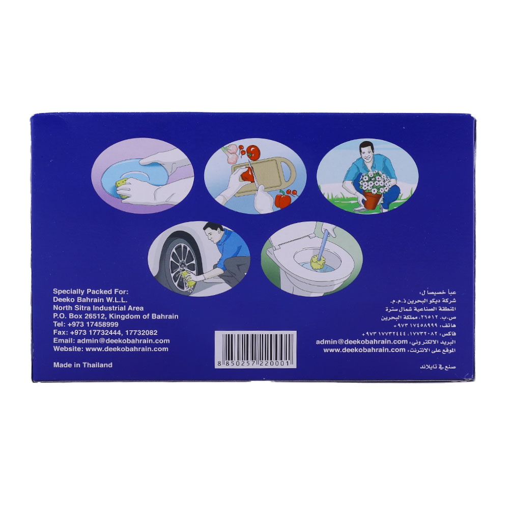 Dana Multipurpose Clear Gloves 100's back image