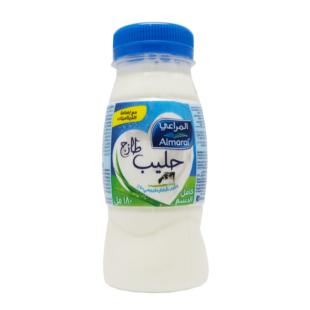 Almarai Fresh Milk Full Fat 180ml back image