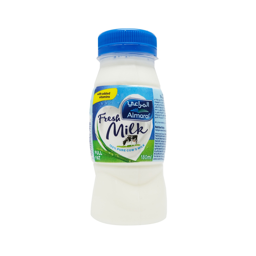Almarai Fresh Milk Full Fat 180ml - Available at Alosra Online Supermarket