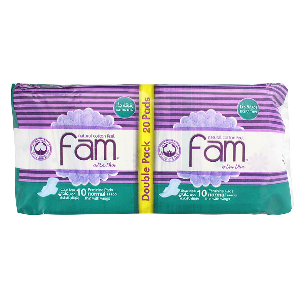 Fam Normal Extra Thin Feminine Pads 20's Duo Pack