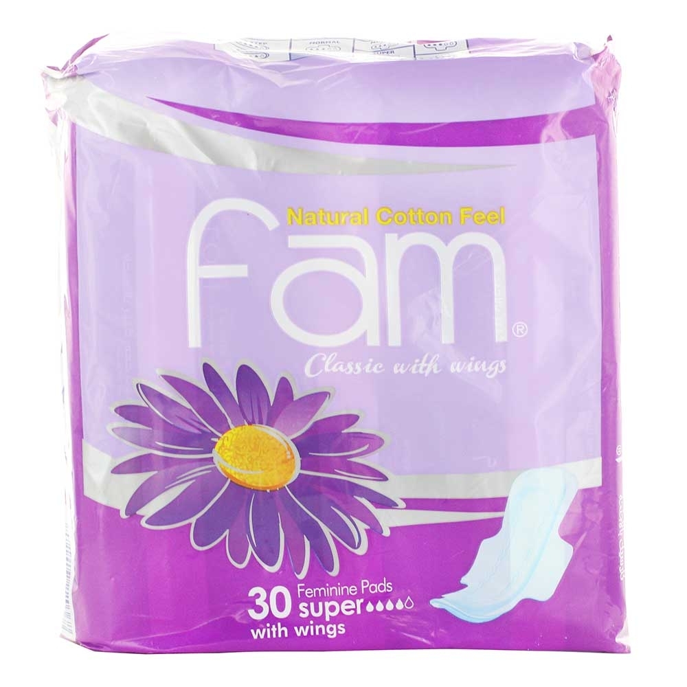 Fam Super Classic Feminine Pads 3x10's - Available at Alosra Online Supermarket