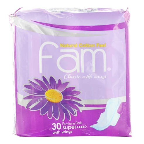 Fam Super Classic Feminine Pads 3x10's - Available at Alosra Online Supermarket