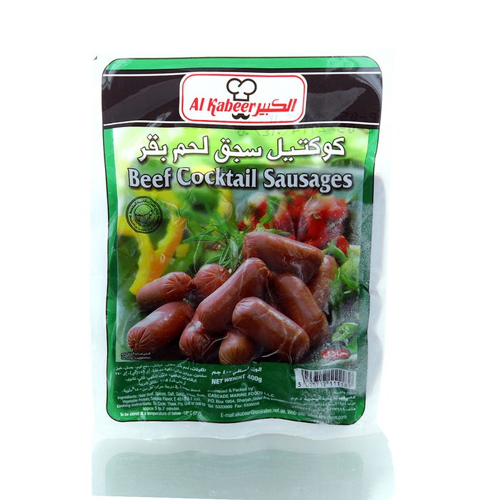 Al Kabeer Beef Cocktail Franks Sausage 400g - Available at Alosra Online Supermarket