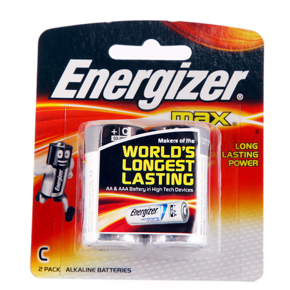 Energizer Max C Alkaline Battery 2's - Available at Alosra Online Supermarket