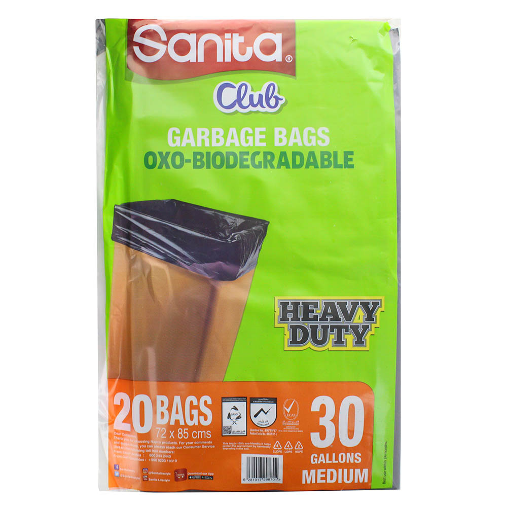 Sanita Club Garbage Bag 30 Gallon 20's - Available at Alosra Online Supermarket