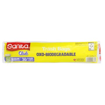 Club OXO Biodegradable Trash Bags 8 Gallon - Available at Alosra Online Supermarket