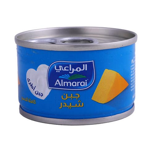 Almarai Cheddar Cheese Tin 56g - Available at Alosra Online Supermarket
