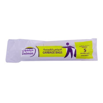 Delmon White Garbage Bags 30's - Available at Alosra Online Supermarket