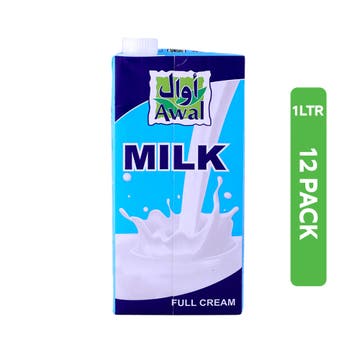 Awal Full Fat Milk 12x1L