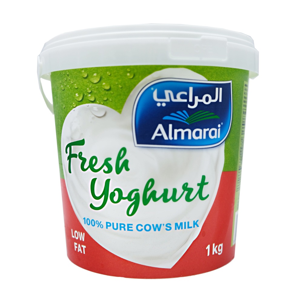 Almarai Low Fat Fresh Yoghurt 1Kg - Available at Alosra Online Supermarket