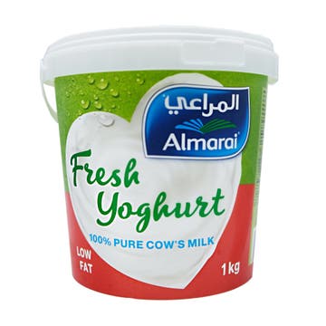 Almarai Low Fat Fresh Yoghurt 1Kg - Available at Alosra Online Supermarket