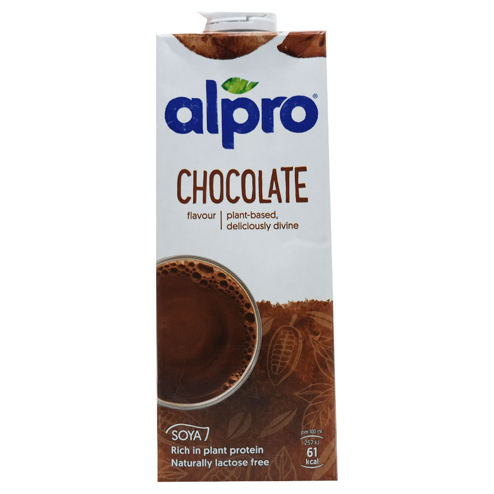 Alpro Chocolate Soya Milk 1L - Available at Alosra Online Supermarket