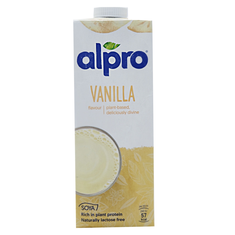 Alpro Vanilla Soya Milk 1L - Available at Alosra Online Supermarket