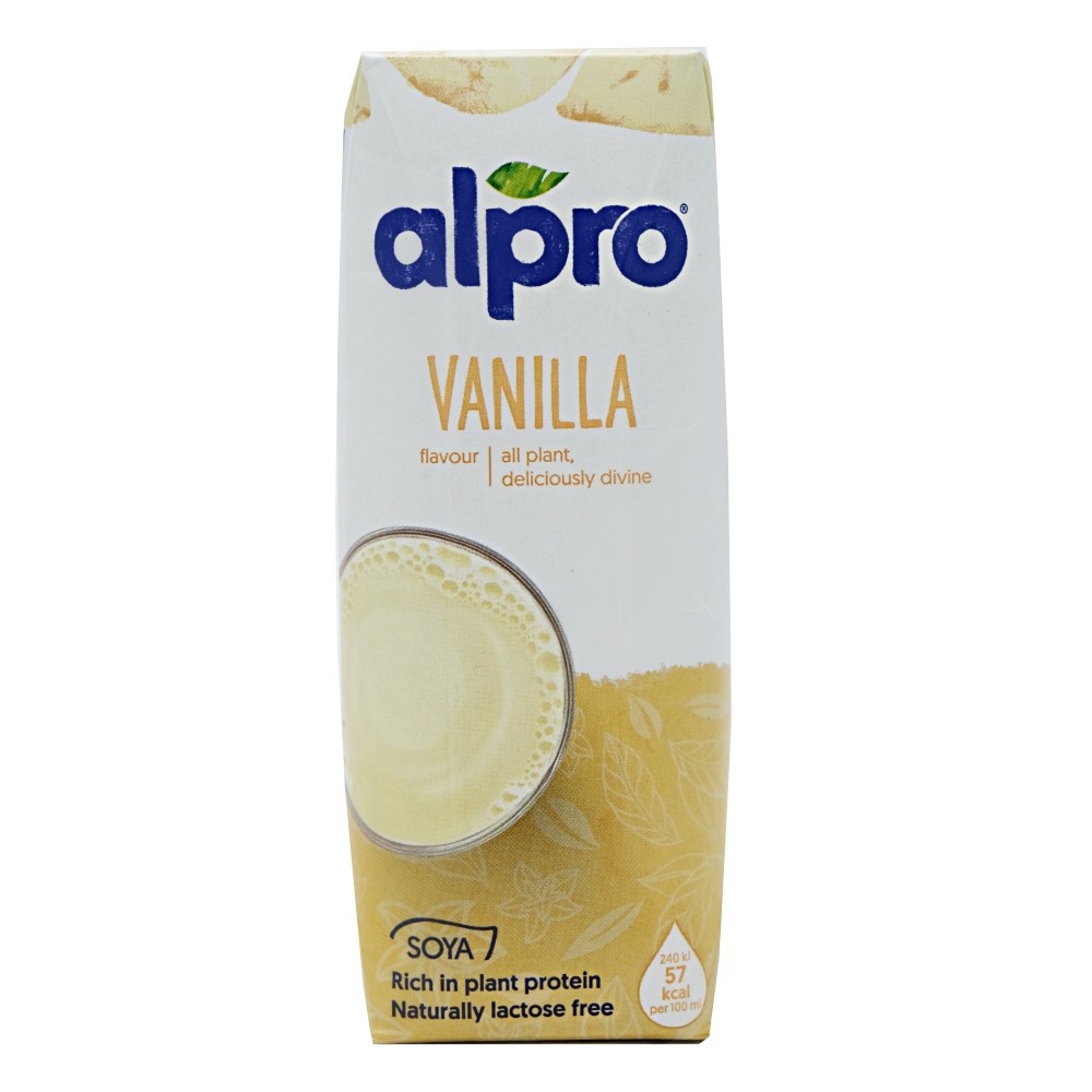 Alpro Vanilla Soya Milk 250ml - Available at Alosra Online Supermarket