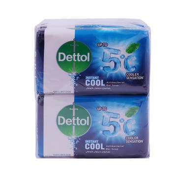 Dettol Instant Cool Bar Soap 4x165g [Special Offer]