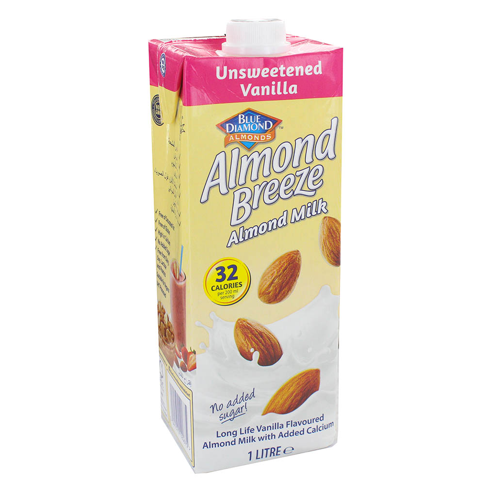 Blue Diamond Vanilla Unsweetened Almond Breeze Milk 1L - Available at Alosra Online Supermarket