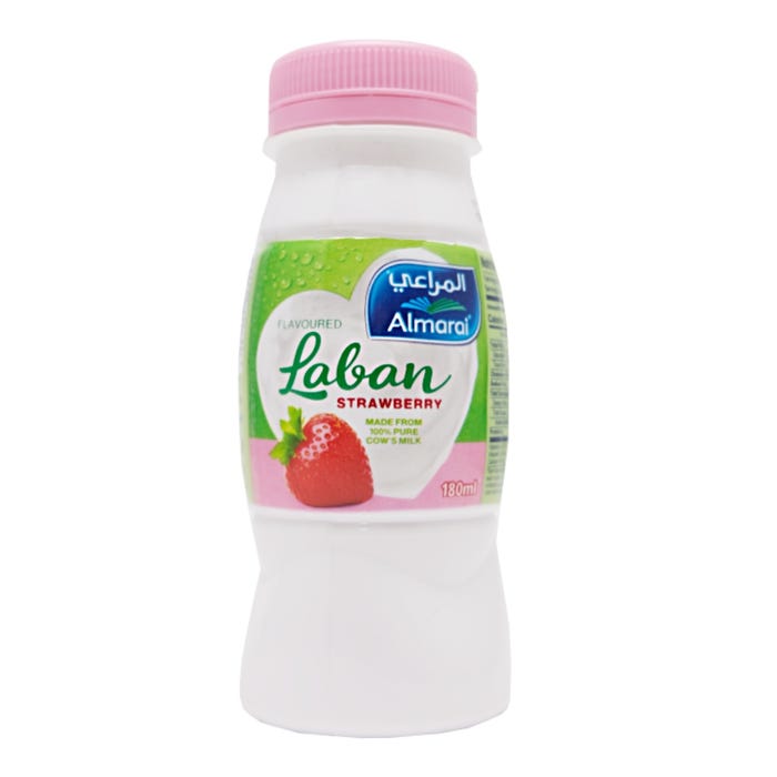 Almarai Strawberry Flavoured Laban 180ml - Available at Alosra Online Supermarket