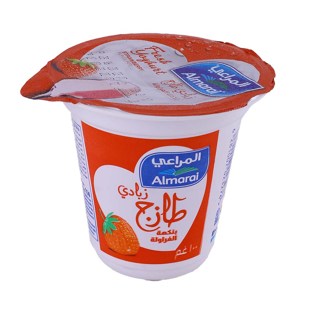 Almarai Strawberry Flavoured Yoghurt 100g - Bahrain Alosraonline supermarket