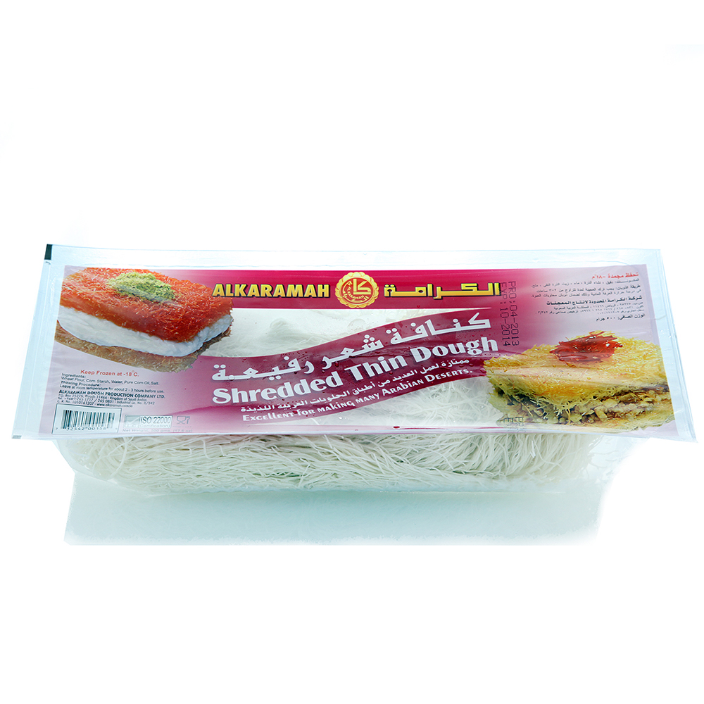 Al Karamah Shredded Thin Dough Kunafa 500g - Available at Alosra Online Supermarket