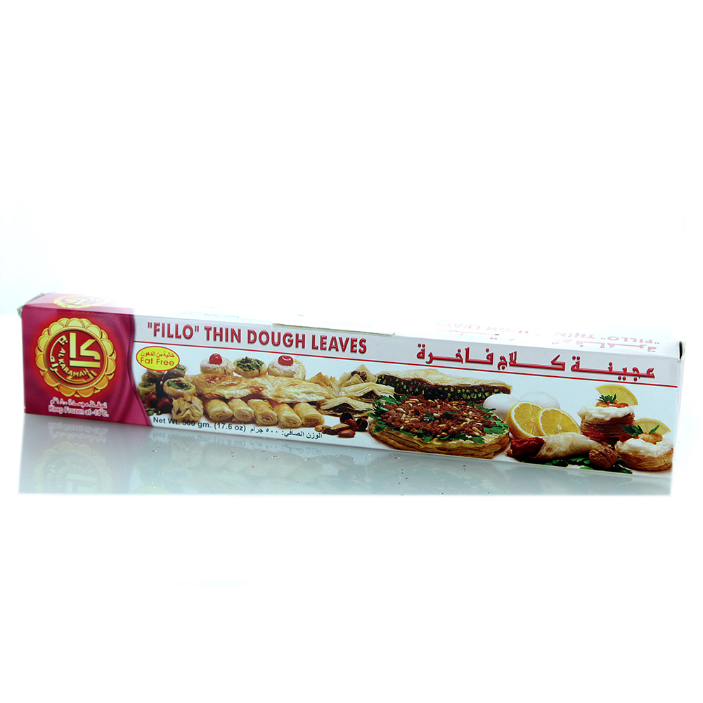 Al Karamah Fillo Thin Dough Leaves 500g - Available at Alosra Online Supermarket