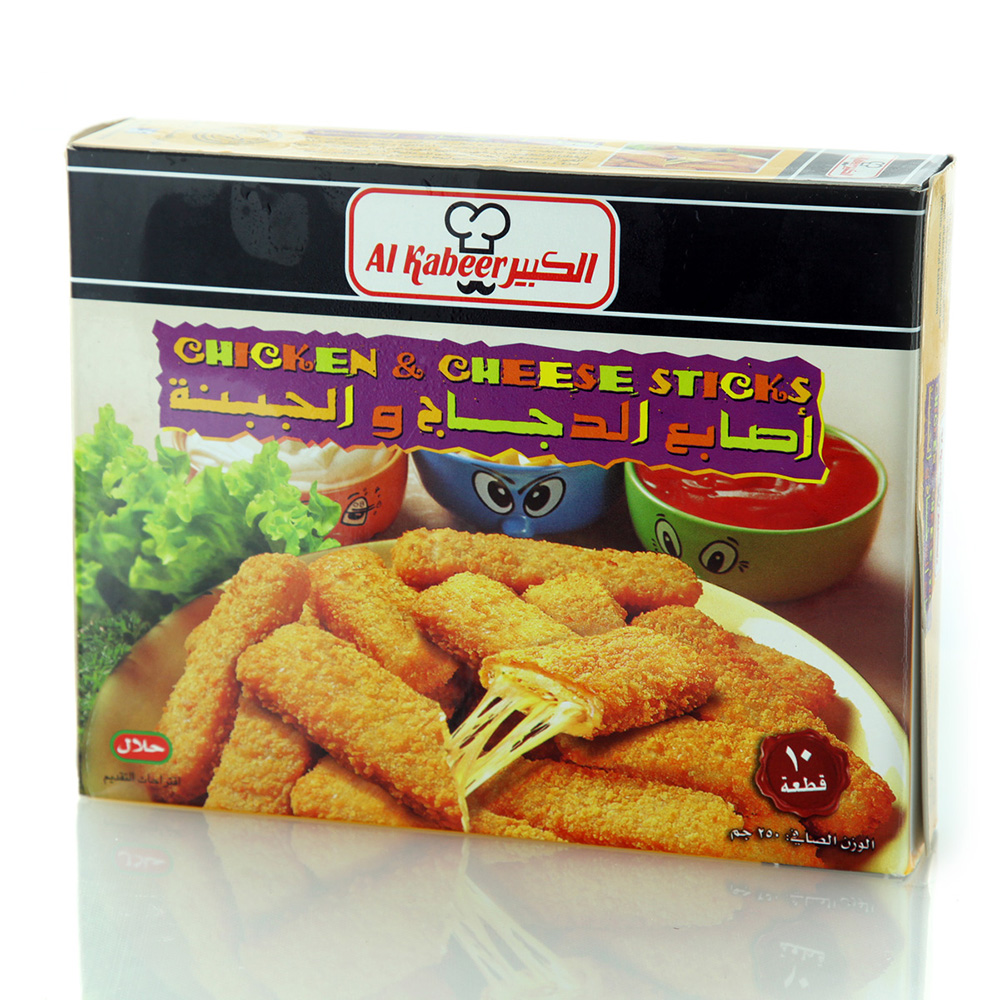 Al Kabeer Chicken & Cheese Sticks 250g - Available at Alosra Online Supermarket