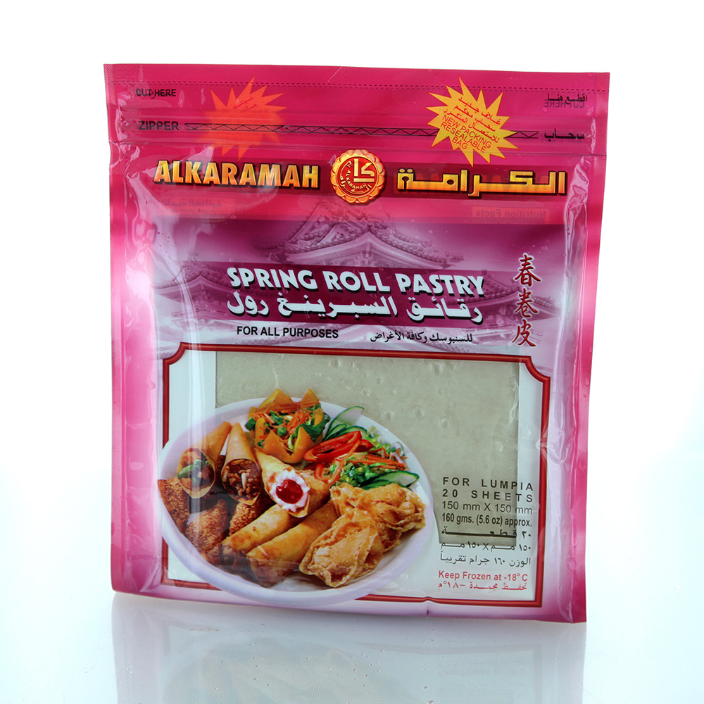 Al Karamah Springroll Pastry 20 Sheets 160g - Available at Alosra Online Supermarket