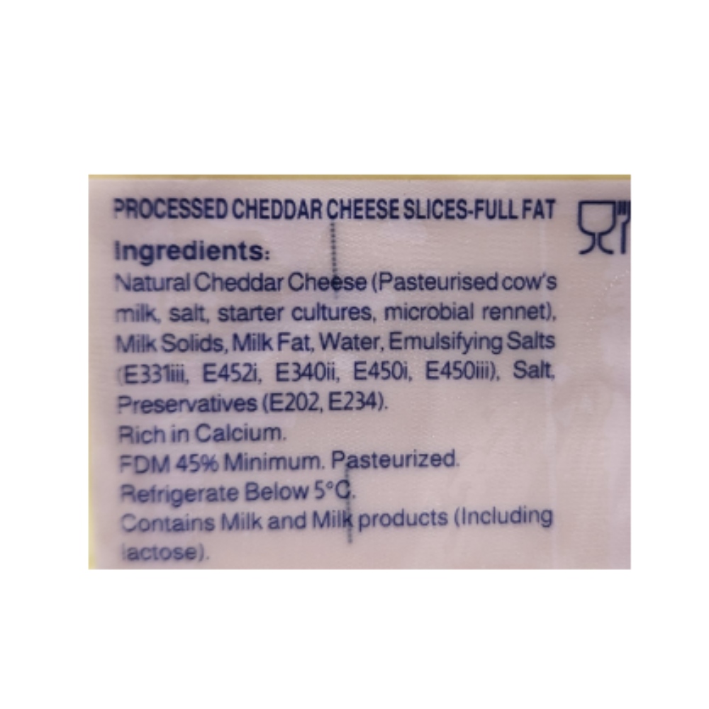 Almarai Burger Cheese Slices 10's 200g back image